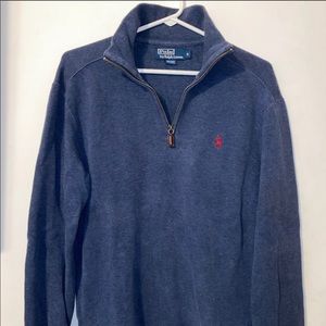 Polo by Ralph Lauren Mens Blue 1/4 Zip Up Pullover - Small
